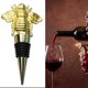 thumbnail image 2 of Tapón Para Vino Tinto Dorado Y Plateado Tapón Para Vino De Aleación Metálica, 2 of 4