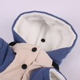 thumbnail image 5 of Clearance! Pet Cat Dog Fleece Down Jacket Autumn Winter chest strap hooded cotton-padded jacket Windproof Waterproof Machine Washable Blue M, 5 of 7