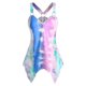 thumbnail image 1 of Más el tamaño del tinte del lazo del anillo o pañuelo Hem Tank Top Rosegal Camisetas sin mangas de talla grande, 1 of 4