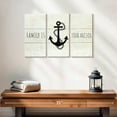 thumbnail image 2 of Elephant Stock Family Anchor Quote Wall Art - Horizontal Multi Panel Canvas - Living Room Wall Decor - Wall Signs Multi Panel - Black And Beige Decor - 23" x 14", 2 of 4
