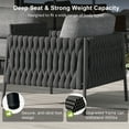 thumbnail image 3 of LayinSun 7 Piece Outdoor Furniture Set with Coffee Table, Modern Rope Woven Patio Conversation Sofa Set with Olefin Braid and Deep Seating, 3 of 9