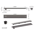 thumbnail image 6 of SereneDrains 304 Side Outlet Linear Offset Shower Drain Brushed Nickel Long Shower Drain Kit Hair Catcher Strainer Grate Cover Bathroom Floor Insert, 6 of 11