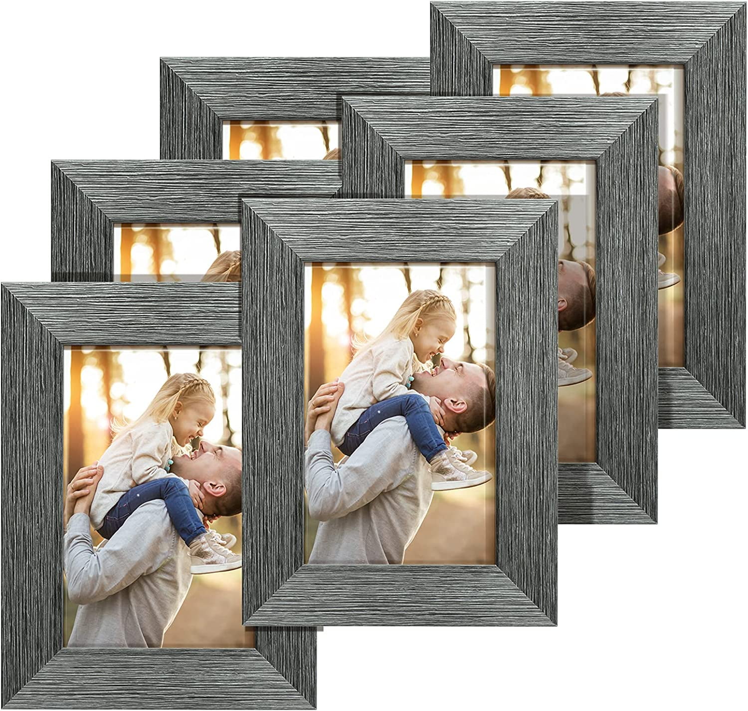 Metronic 8 X 10 Picture Frames Set of 6, Rustic Grey Farmhouse Collage