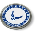 thumbnail image 3 of [Officially Licensed Product] - U.S. Air Force Veteran Logo 3D Domed CAR Emblem Badge Sticker Round, 3 of 6