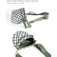 thumbnail image 4 of Spacious Checkered Nylon Crossbody Bag Bum Bag Checkered Handbags Wallets for Women, 4 of 11