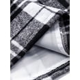 thumbnail image 4 of Katigan Womens Wool Plaid Mini Skirt Fall Winter High Waisted Bodycon Pencil Skirt Black & White. L Black & White, 4 of 5