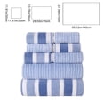 thumbnail image 3 of QAZbgdl 8-Piece Velvet Wide Stripe Bath Towel Set | Super Absorbent Soft Flannel Towels, Washcloths Hand Towels | Includes 4 kerchief, 2 Bath Towels, 2 Towel | Brown, Gray, Green, Pink, Blue, Purple, 3 of 7