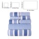 thumbnail image 3 of Juego de 8 Toallas de Terciopelo de Rayas Anchas, Toallitas de Baño Absorbentes, Juego de Toallitas para Adultos, 3 of 7