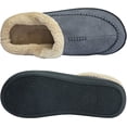 thumbnail image 6 of Needbo Men's Moccasin Slippers Fleece Fuzzy Lined House Shoes with Memory Foam Non-slip Rubber Sole, Dark Grey Size 11-12, 6 of 7