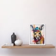 thumbnail image 2 of Kangaroo Wearing Colourful Winter Hat and Scarf Artwork Framed Wall Art Print A4, 2 of 4