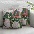 thumbnail image 3 of Shiartex  Car Home Sofa Decoration Cushion Cover Pillowcase, Elephant Design Square  Throw Pillow Cover White, 3 of 5