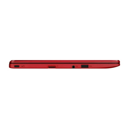 ASUS - 11.6" Chromebook - Intel Celeron - 4GB Memory - 32GB eMMC Flash Memory - Red