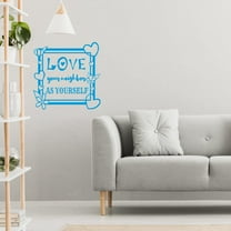 VWAQ Love Your Neighbor As Yourself Wall Art Decal Christian Quotes Decor - V2
