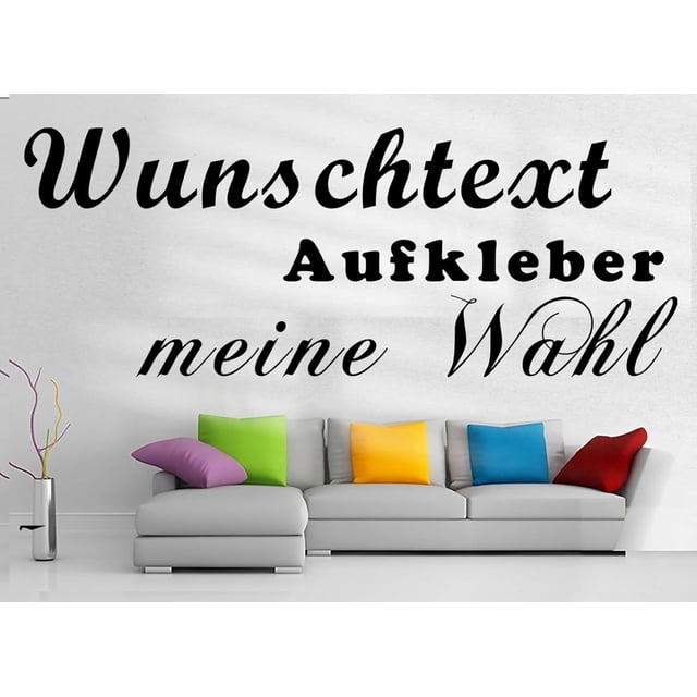 QTH Wall Tattoo Sticker Design Your Own Text Online Preview, Lettering, Names, Numbers, Lettering (from 10 cm Length)