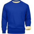 thumbnail image 3 of Men's Sherpa Lined Sweatshirts Fleece Pullover Basic Tops Winter Warm Crewneck Sweatshirt Solid Color Long Sleeve Underwear, 3 of 6