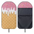 thumbnail image 5 of KUIFORTI Ice Cream Car Seat Cover Protector Front Seats Easy Installation Sweat Towel Seat Covers Bucket Anti-Slip Fit Fit for Car SUV Van for Gym Workout Beach Hiking, 5 of 7