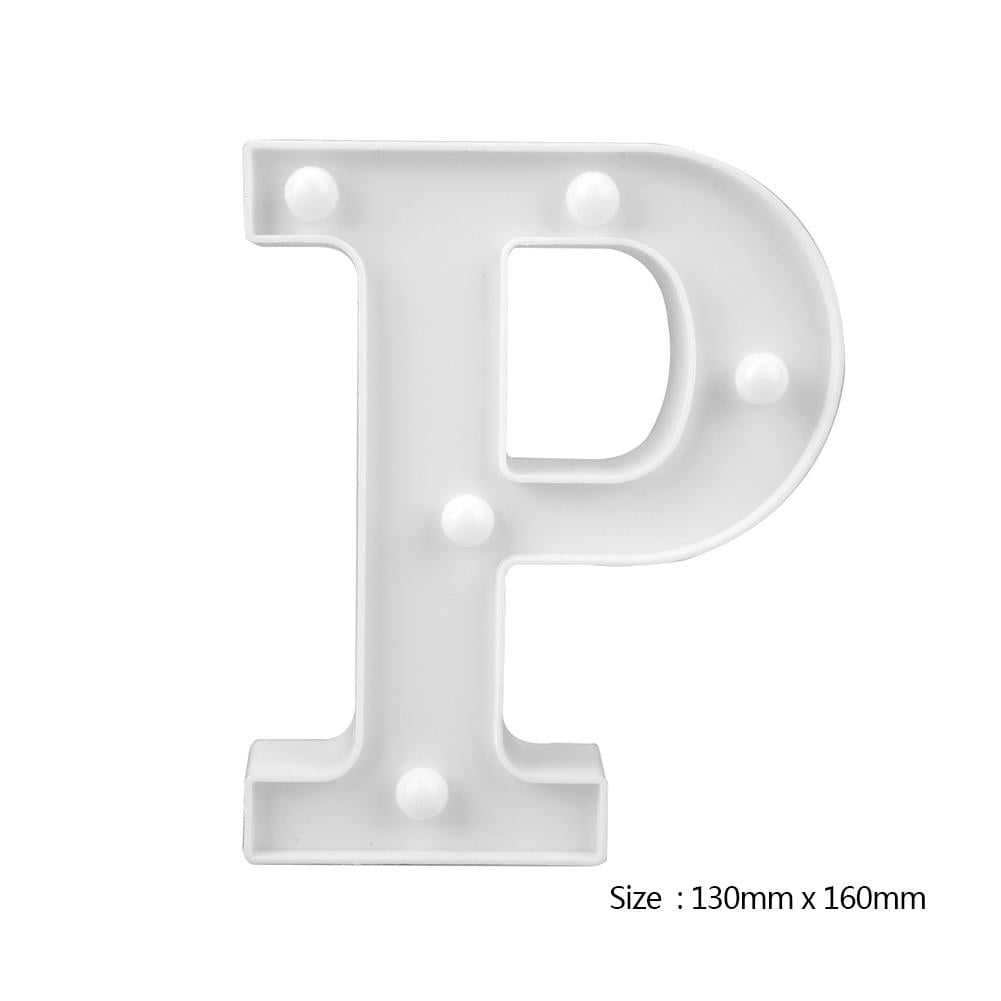 3D 26 Letter Alphabet LED Marque Sign Light Indoor Wall Hanging Night Lamp Decor 