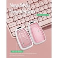 thumbnail image 3 of Key Fob Cover Compatible with Toyota Camry Rav4 Corolla Corolla Cross Corolla Hatch Highlander 4Runner Land Cruiser Tundra 2019-2026 4 Button Keychain Case Holder Protector,Keychain-A-pink, 3 of 8