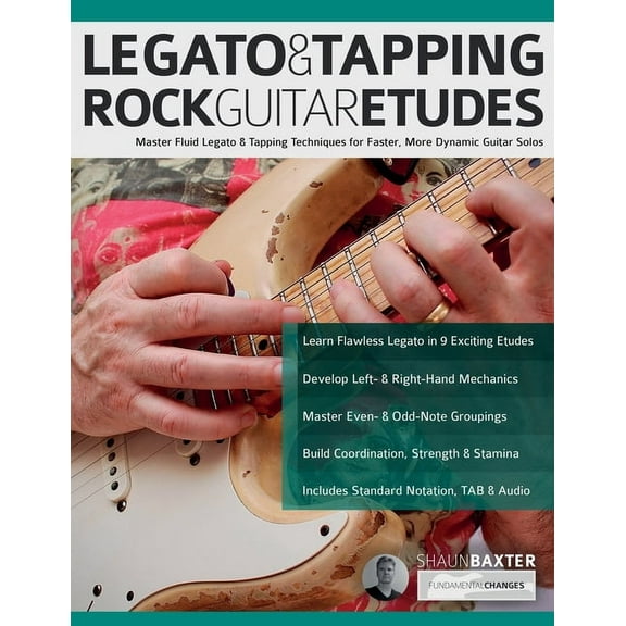 Legato & Tapping Rock Guitar Etudes: Master Fluid Legato & Tapping Techniques for Faster, More Dynamic Guitar Solos, (Paperback)
