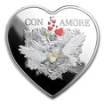 thumbnail image 1 of 2016 Tokelau Proof 20 gram Silver Con Amore Heart Shaped Coin, 1 of 3