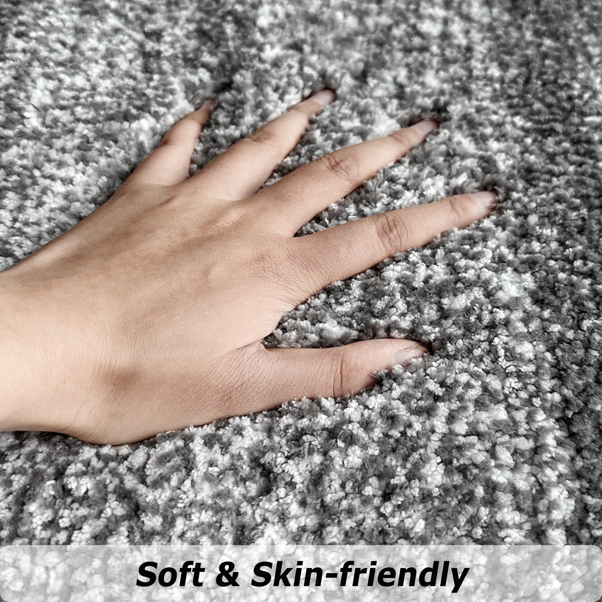Artnice Microfiber Washable Bathroom Rugs, 24"x35" Gray Absorbent Bath Mats, Non-Slip Plush Ultra Soft Bathroom Mats