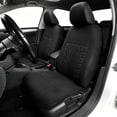 thumbnail image 2 of Car Seat Cover, Front & Split Rear Bench for Car, Breathable Embossed Design Automotive Interior Accessories, Airbags Compatible, Quick Setup Anti Slip Universal Fit Seat Covers for Car, SUV(Black), 2 of 14