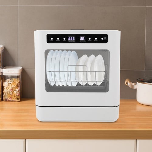 6.8L Portable Mini Dishwasher, Countertop Dishwasher, Household Mini Dishwasher 110V 800W 15.35*16.92*18.11in for Homes, Kitchens, Small Houses