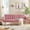 Pink 02, variant on Modern Velvet Futon Sofa Bed,Convertible Sleeper Sofa Couch with 3 Adjustable Couch Loveseat with Metal Leg for Living Room and Bedroom,Gray