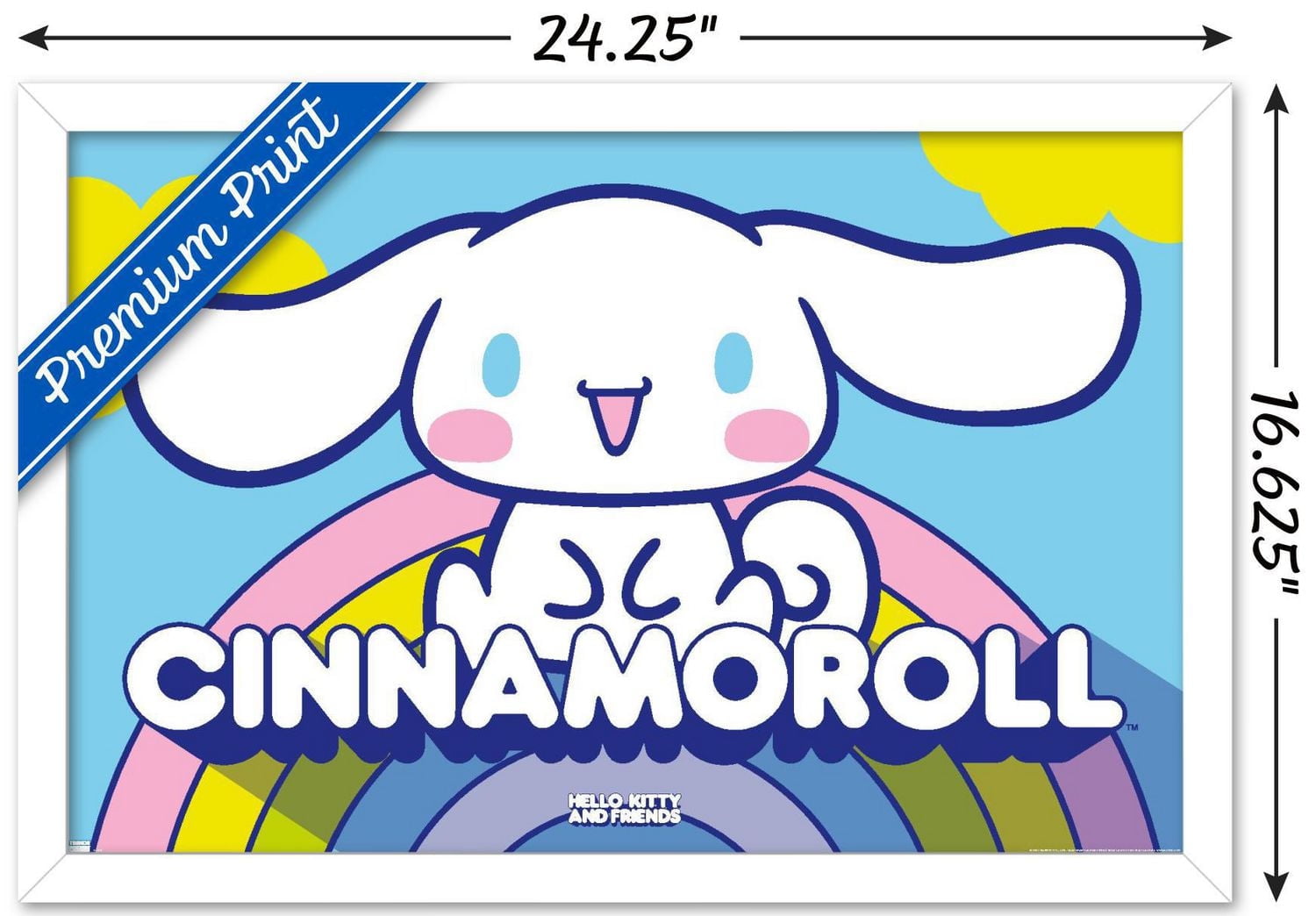 Hello Kitty and Friends: 22 Over The Rainbow - Cinnamoroll Wall Poster, 22.375" x 34"