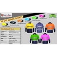 thumbnail image 2 of Just In Trend High Visibility Hi Vis Reflective Safety Work Shirts (3X-Large, Pink/Navy Blue), 2 of 3