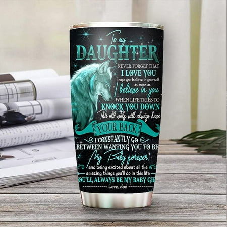 

To My Daughter Thermos Water Bottle Insulated Leakproof Beer Cup With Lids Travel Mug Car Birthday Present For Daughter