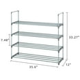 thumbnail image 5 of Ktaxon 8 Tiers Metal Shoe Rack Shoe Shelf 40 Pairs Portable Closet Shoe Storage Organizer Free Standing Shoe Tower Stand for Entryway Hallway Living Room, Grey Finish, 5 of 9