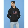 thumbnail image 2 of Atlanta Flag Color Text  Hoodie Men -Image by Shutterstock, Male XX-Large, 2 of 4