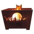 thumbnail image 2 of Esschert Design USA FF1003 Forest & Moon Fire Basket, Rust, 2 of 3