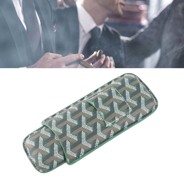 Estuche Para Puros, Estuche Para Puros Con 2 Soportes, Cómodo Acabado Esmerilado De Microfibra, Noble Y Transpirable Para Fiesta