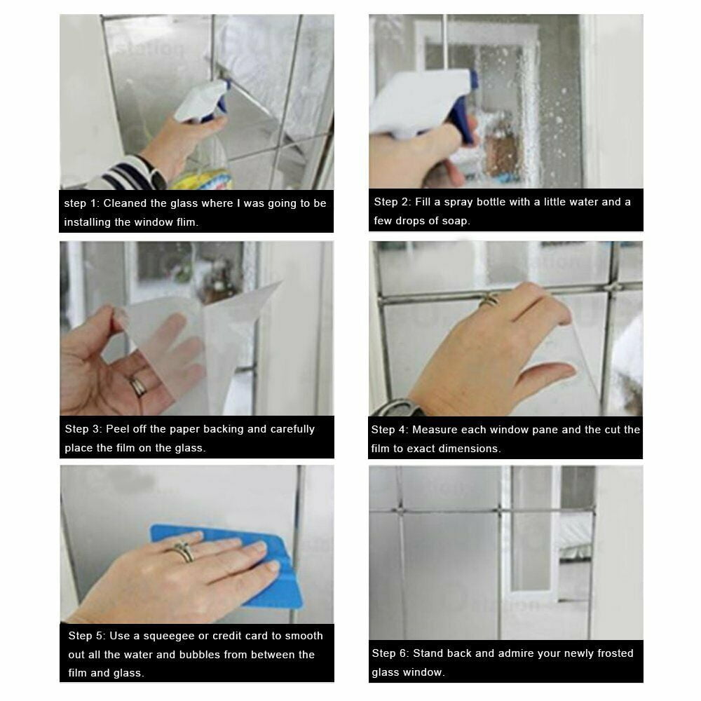 Privacy Window Film Tinting House Office One Way Mirror Anti-UV Heat Control