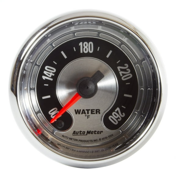 Autometer 1255 American Muscle Water Temperature Gauge, 2-1/16", 260 F, Digital Stepper Motor