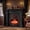 Black+Bronze Cage, variant on 45" Electric Fireplace with Mantel, Solid Wood Electric Fireplace TV Stand with Roman Column, Electric Fireplace Heater with 30'' Bronze Birdcage Insert for Living Room, Bedroom, White