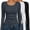 Black/White/Dark Grey, variant on Ekouaer Long Sleeve Womens Shirts Ribbed Knit Scoop Neck Top Stretchy Fitted Tshirts Causal Womens Clothing 2025 Fall Winter