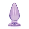 thumbnail image 2 of Shots Realrock Crystal Clear 4.5" Anal Plug - Purple, 2 of 4