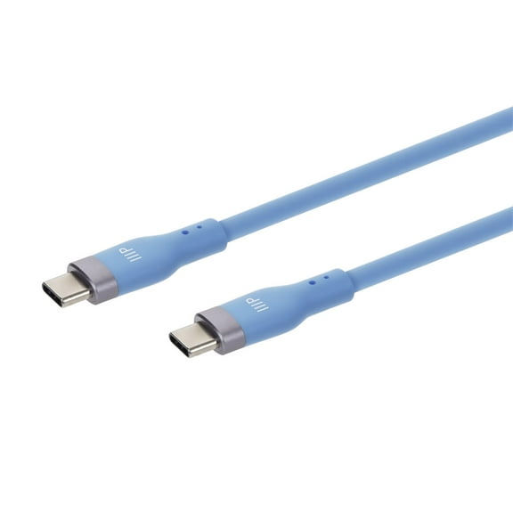 Monoprice USB 2.0 USB-C to USB-C Silicone Cable 3ft Blue