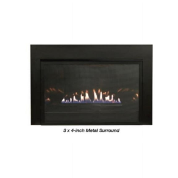 Empire DS28433BL 37 x 24.5 x 1 in. 3-Sided 4x3 Surround Loft Vent-Free Insert, Black