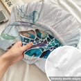 thumbnail image 4 of King Size Fitted Sheet Set - Sea Turtle Coastal 3 Piece Bedding Sets 16" Deep Pocket Fitted Sheet with 2 Pillowcases, Summer Coral Ocean Gray Blue Wooden Brushed Microfiber Hotel Luxury Bed Sheets, 4 of 9