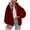 Wine, variant on SHTXOZHI Jackets for Women Zip Up Drawstring Hooded Coat Fall Casual Outerwear with Pockets