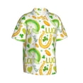 thumbnail image 2 of Balery St Patrick's Day1 Print Men's Hawaiian Shirts Short Sleeve Beach Shirt Relaxed Fit Vacation Button Down Shirts-3X-Large, 2 of 9