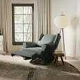 thumbnail image 6 of Royalcraft Swivel Recliner Chair, Comfy Glider Rocking Chairs with Lumbar Pillow and Footrest, Dark Grey, 6 of 8