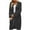 Dark Gray, variant on Long Cardigans for Women Trendy Long Sleeve Loose Checkered Color Matching Knitted Cardigan Sweater Coat Gray