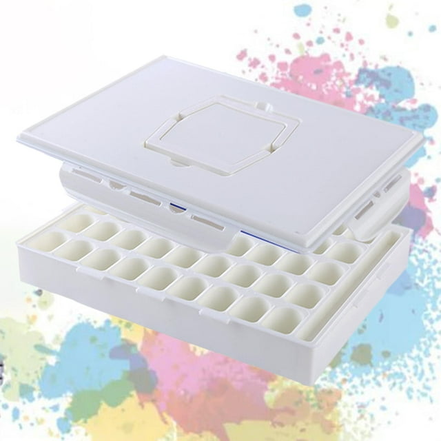 Paleta de acuarela vacía, paleta para mezclar gouache, estuche de transporte de 45 cuadrículas, bandeja de acuarela, estuche de pintura para pintores