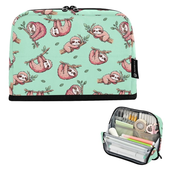 ALAZA Funny Sloth Pencil Case Pen Pouch Bag Large Capacity Organizer