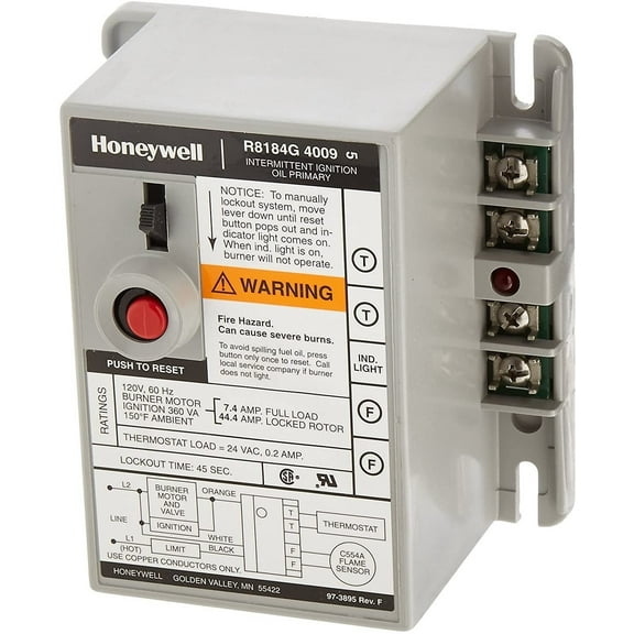 Honeywell Protectorelay Oil Burner Control Automatic, Standard 24 V